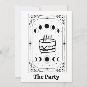 Invitación Tarot Místico Fortuna Astrológico Zodiaco Celestia