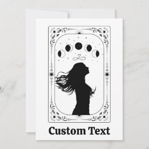 Invitación Tarot personalizado feminista BFF mágico místico Z