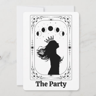 Invitación Tarot Personalizado Mística Celestial Luna Mágica 