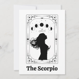 Invitación Tarot Zodiac Escorpio Feminista Amiga Mágico Místi