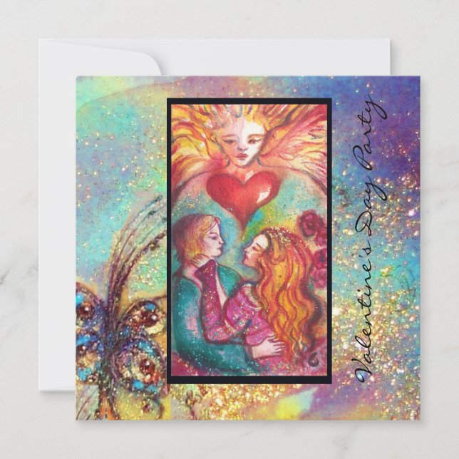 Invitación TAROTS DE LAS SOMBRAS PERDIDAS,AMANTES Día de San  (Anverso)