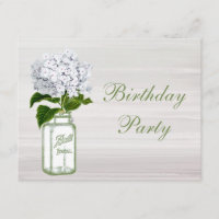 Tarro de albañil elegante y fiesta de cumpleaños