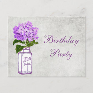 Invitación Tarro de albañil elegante y fiesta de cumpleaños