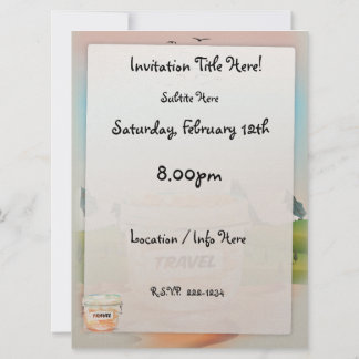 Invitación Tarro de viaje para dinero de vidrio