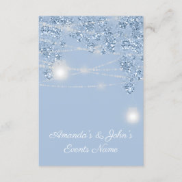 Invitación Tarros de Luces de Boda Rústicos con Brillo Azul P