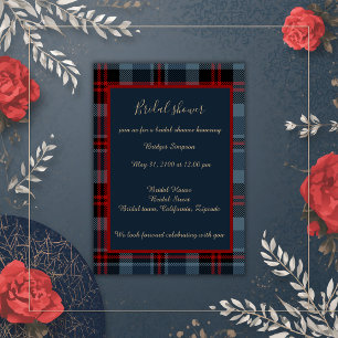 Invitación tarta celta boda de color rojo azul