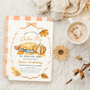Invitación Tarta de Calabaza Cumpleaños 1 año Arco