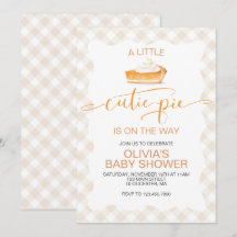 Tarta de calabaza Cutie Pie Otoño a cuadros Baby S
