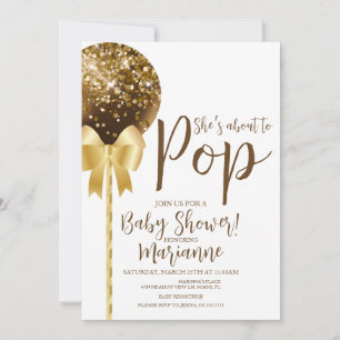 Invitación Tarta De Chocolate Pop Pronto Para Estallar Fiesta