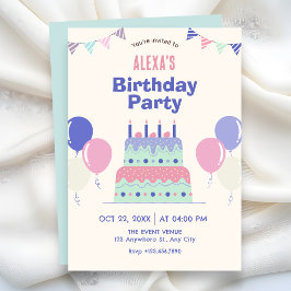 Invitación Tarta de cumpleaños 