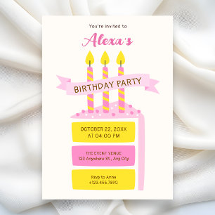 Invitación Tarta de cumpleaños 
