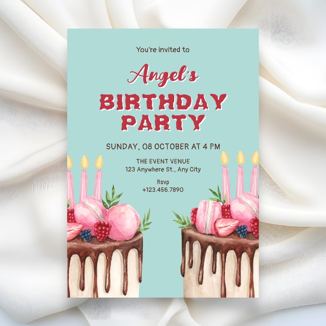 Invitación Tarta de cumpleaños (Subido por el creador)