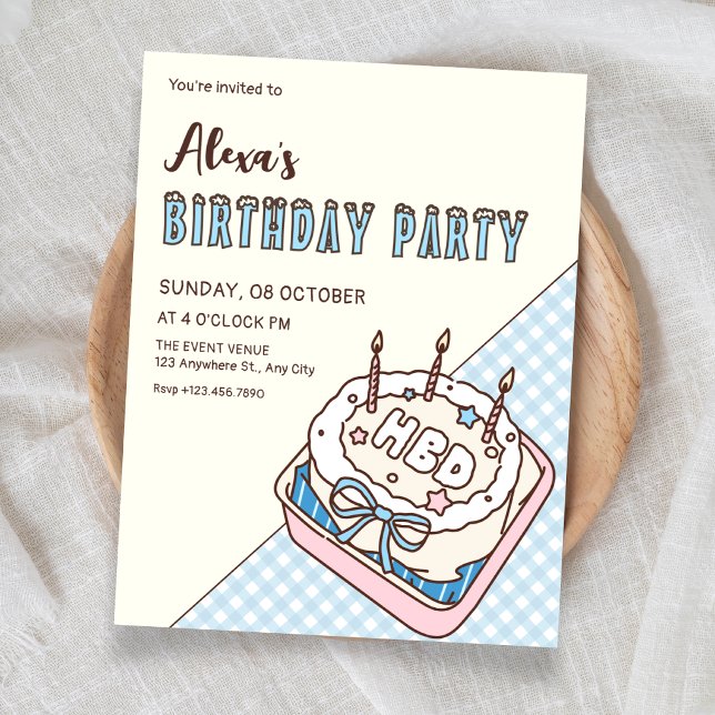 Invitación Tarta de cumpleaños (Subido por el creador)