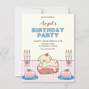 Invitación Tarta de cumpleaños adorable