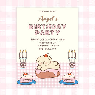Invitación Tarta de cumpleaños adorable