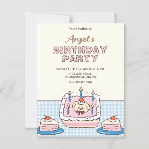 Invitación Tarta de cumpleaños linda