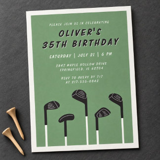 Invitación Tarta de cumpleaños moderna minimalista para hombr