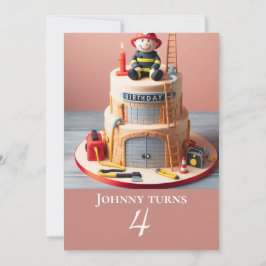 Invitación Tarta de cumpleaños personalizada para niños bombe