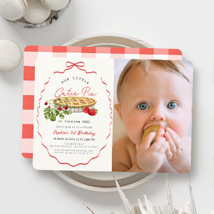 Invitación Tarta de Fresas La Cariñosa Arco Rojo Foto Cumplea