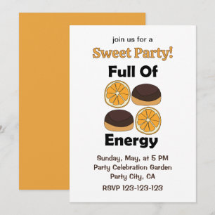 Invitación Tarta De Naranja De Chocolate Jaffa Llena De Energ