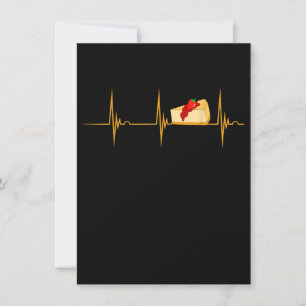 Invitación Tarta De Queso Postre Tarta De Queso Latido Ekg Pu