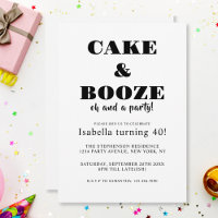 Tarta Divertida y Licor Fiesta de Cumpleaños en Bl