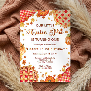 Invitación Tarta Monada Calabaza Cumpleaños Niño Niña 1er Cum