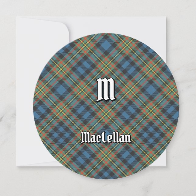 Invitación Tartan Antiguo del Clan MacLellan (Anverso)