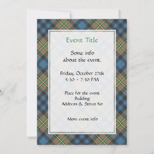 Invitación Tartan Antiguo del Clan MacLellan