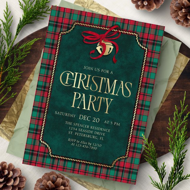 Invitación Tartan Christmas Party Invitation (Subido por el creador)