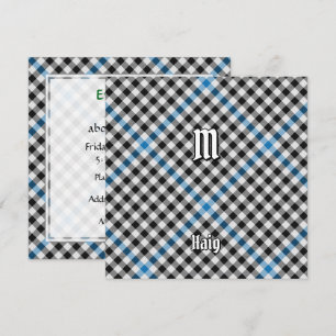Invitación Tartan de cuadros Clan Haig Check