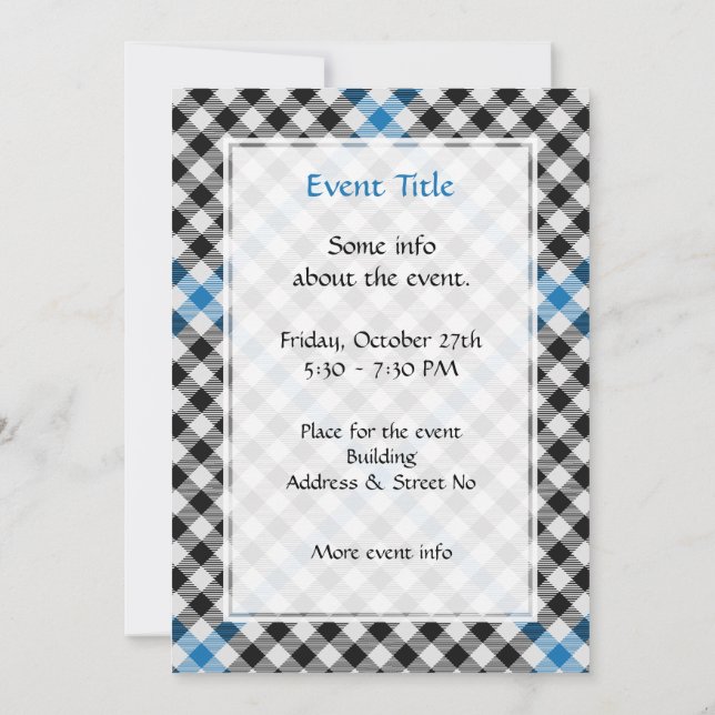 Invitación Tartan de verificación del clan Haig (Reverso)