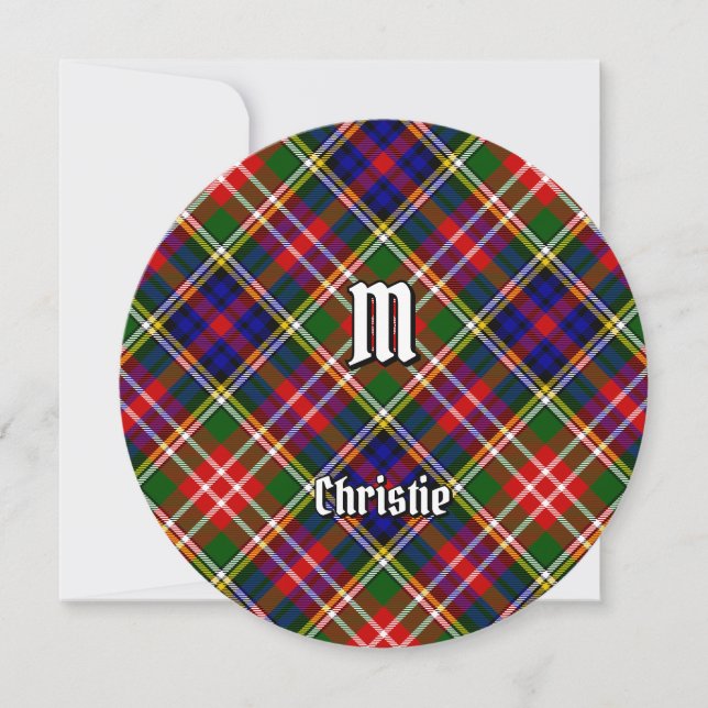 Invitación Tartan del Clan Christie (Anverso)