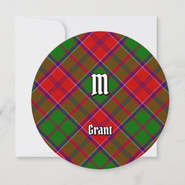 Invitación Tartan del clan Grant (Anverso)