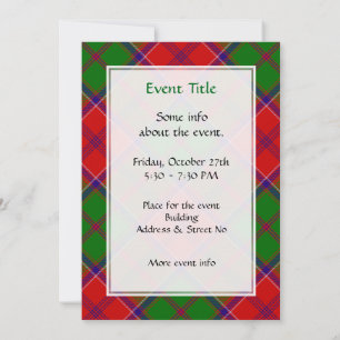 Invitación Tartan del Clan Grant