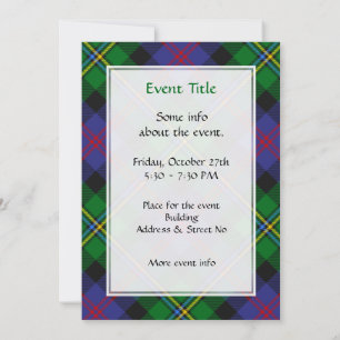 Invitación Tartan del Clan Malcolm