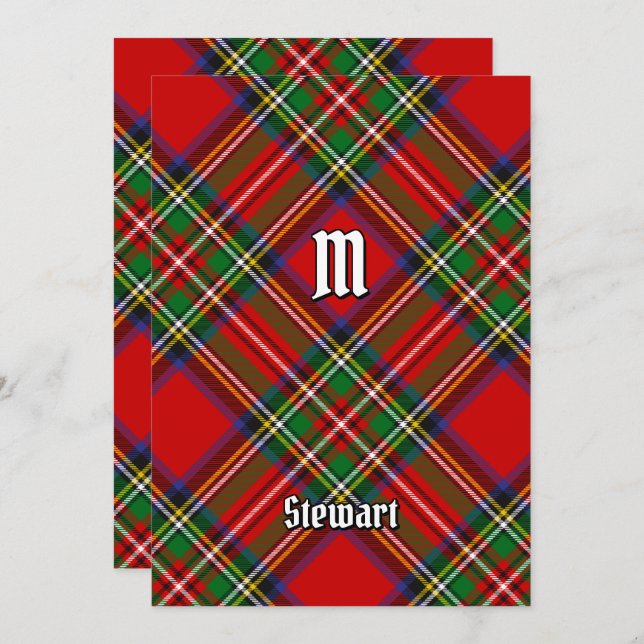 Invitación Tartan Royal Stewart (Anverso / Reverso)