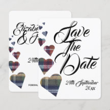 Tartan Wedding Save The Date
