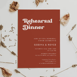 Invitación Tartelina retro elegante Cena de ensayo