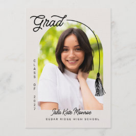 Invitación Tassel Grad Announcement with Photo