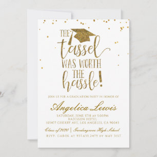 Invitación Tassel vale la pena graduarse