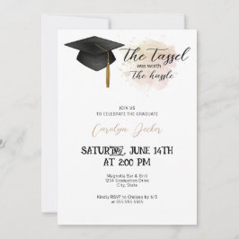 Invitación Tassel Worth La Fiesta De Graduación De Los Diabet