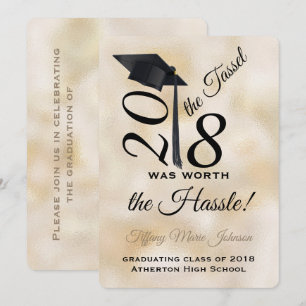 Invitación Tassel Worth la graduación complicada 2018