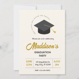 Invitación Tassel Worth the Hassle Graduation Invitation