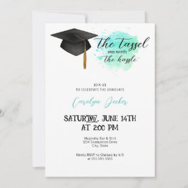 Invitación Tassle Worth The Hassle Graduation