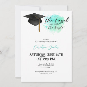 Invitación Tassle Worth The Hassle Graduation