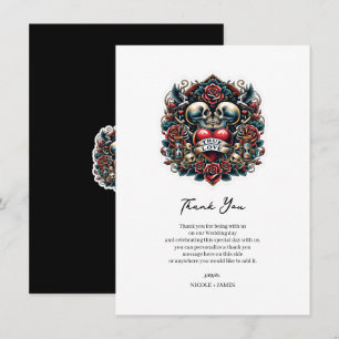 Invitación Tatuaje de corazón esqueleto de amor verdadero bod