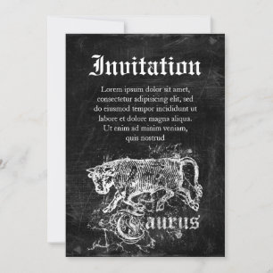 Invitación Tauro de venado zodiaco