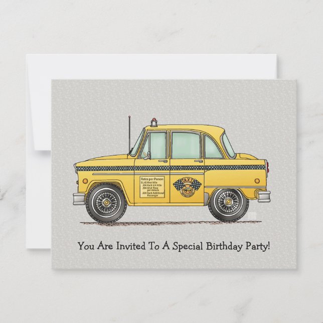 Invitación Taxi lindo (Anverso)