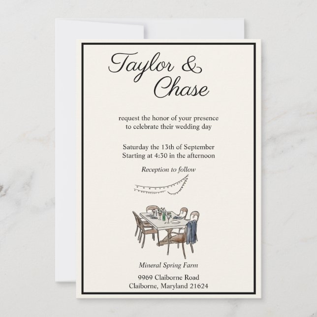 Invitación Taylor (Anverso)